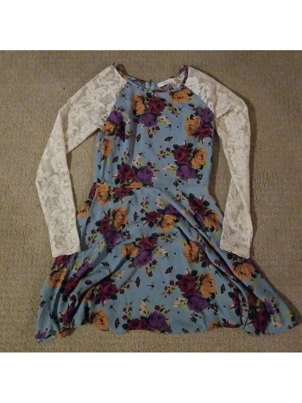 Lace Floral Dress NWOT